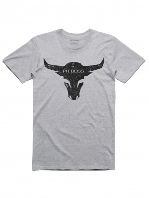 Pit Boss - Bull T-Shirt Grey - LARGE