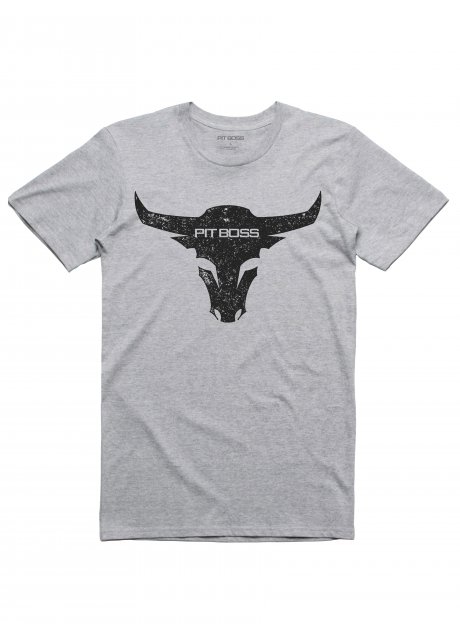 Pit Boss - Bull T-Shirt Grey - LARGE