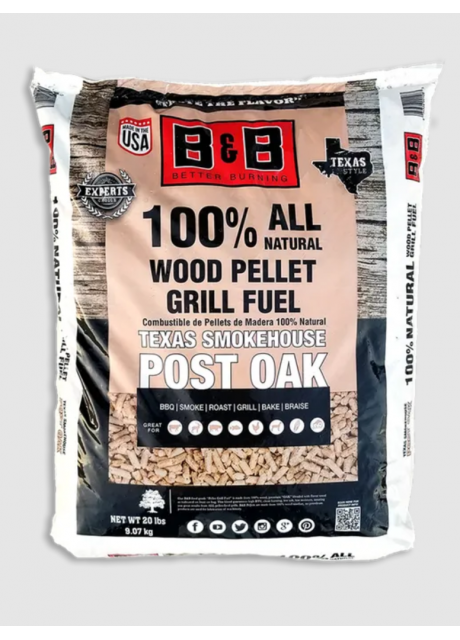 B&B - Post Oak Pellets - 20lb