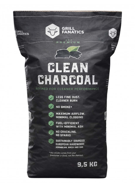 Grill Fanatics - Clean Charcoal - The new standard! / 9,5kg