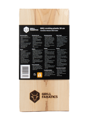 Grill Fanatics - Rookplank Canadian Western Red Cedar 30cm (2 stuks) 