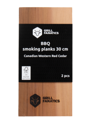Grill Fanatics - Rookplank Canadian Western Red Cedar 30cm (2 stuks) 