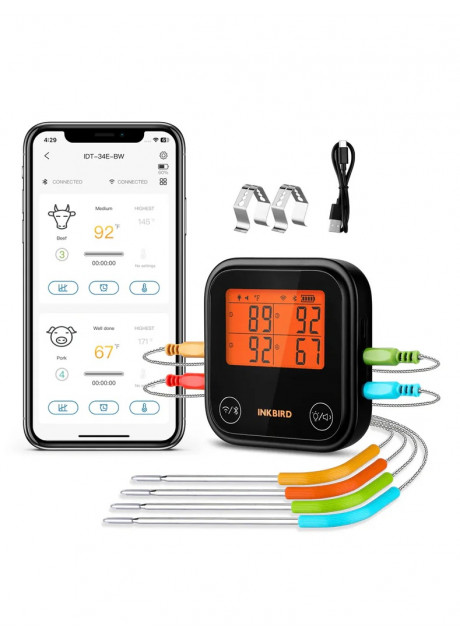 Inkbird - IDT-34E-BW WiFi/Bluetooth Digital Thermometer