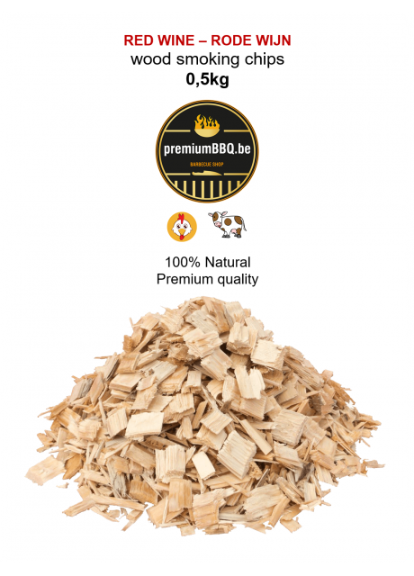 PremiumBBQ Smoking Chips - Rode Wijn / Red Wine 0.5kg