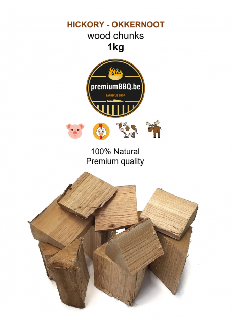 PremiumBBQ Wood Chunks - Hickory 1.0kg