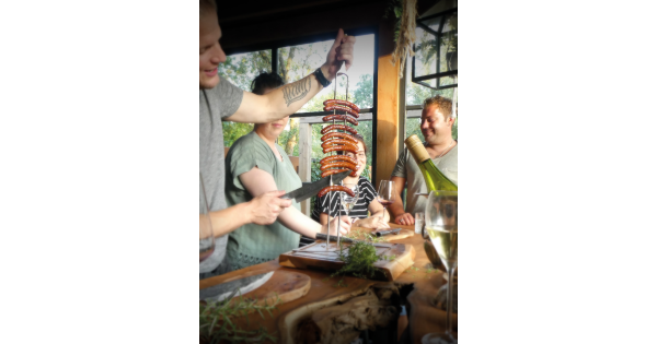 Forged Churrasco Forged Olive Spies V-Vorm 70Cm
